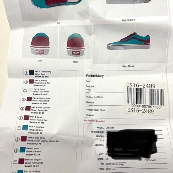 Vans Old School Custom Shoes New Size 8 Women with Extra Laces - Picture 11 of 12